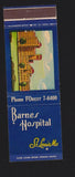 Matchbook Cover - Barnes Hospital St Louis MO