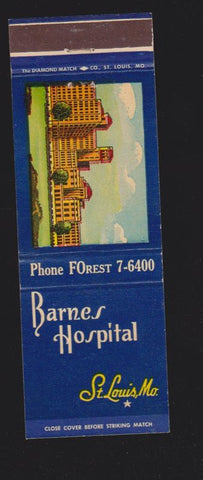 Matchbook Cover - Barnes Hospital St Louis MO