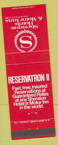 Matchbook Cover - Sheraton Hotels CHAIN