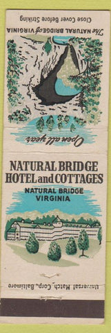 Matchbook Cover - Natural Bridge Hotel Cottages VA