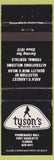 Matchbook Cover - Tyson's Mens Clothes Port Charlotte FL