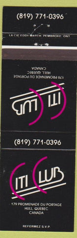 Matchbook Cover - Citi Club Hull QC