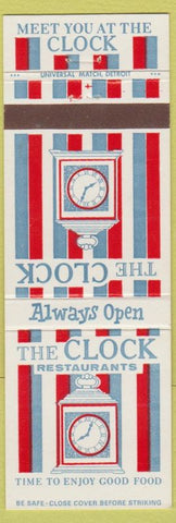 Matchbook Cover - The Clock Restaurants CHAIN