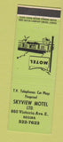 Matchbook Cover - Skyview Motel Regina SK