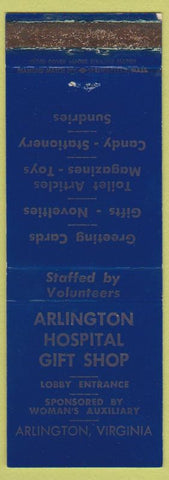 Matchbook Cover - Arlington Hospital Gift Shop VA WEAR
