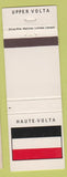Matchbook Cover - Upper Volta Flag Haute Volta