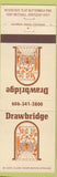 Matchbook Cover - Drawbridge Fort Mitchell KY Cincinnati OH