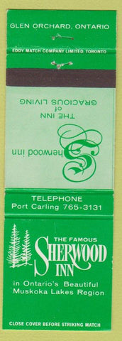 Matchbook Cover - Sherwood Inn Glen Orchard ON