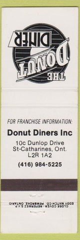 Matchbook Cover - Donut Diner ST Catharines ON