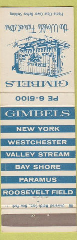 Matchbook Cover - Gimbels Stores Westchester Paramus NY