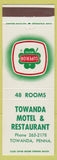 Matchbook Cover - Towanda Motel Restaurant PA