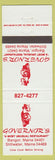 Matchbook Cover - Governor's Restaurant Stillwater ME