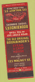 Matchbook Cover - Bookbinder's Restaurant Philadelphia PA lobster