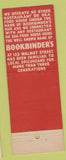 Matchbook Cover - Bookbinder's Restaurant Philadelphia PA lobster