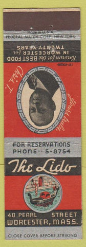 Matchbook Cover - The Lido Worcester MA restaurant Federal