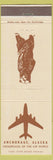 Matchbook Cover - Anchorage AK Crossroads of Air World plane bear Valley Bank