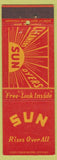 Matchbook Cover - Sun Dyers Cleaners Ardmore PA