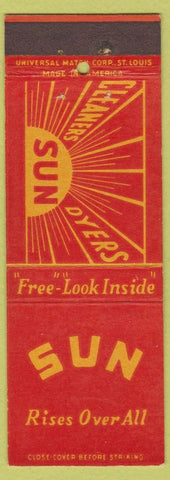 Matchbook Cover - Sun Dyers Cleaners Ardmore PA