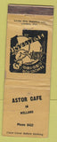 Matchbook Cover - Astor Cafe Welland ON WEAR