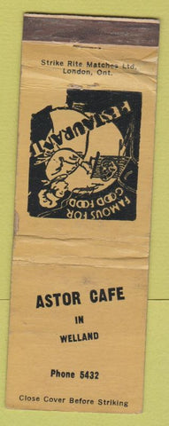 Matchbook Cover - Astor Cafe Welland ON WEAR