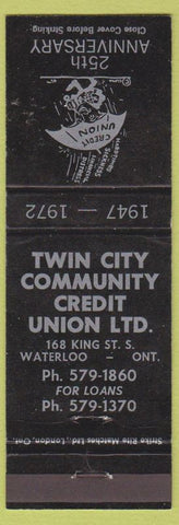 Matchbook Cover - Twin City Community Credit Union Waterloo ON