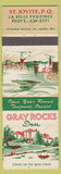Matchbook Cover - Gray Rocks Inn St Jovite PQ Skiing