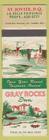 Matchbook Cover - Gray Rocks Inn St Jovite PQ Skiing