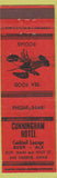 Matchbook Cover - Cunningham Hotel Bar Harbor ME Lobster