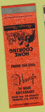 Matchbook Cover - Henry's Restaurant Fresno CA dark orange