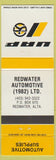 Matchbook Cover - UAP Auto Parts Redwater AB