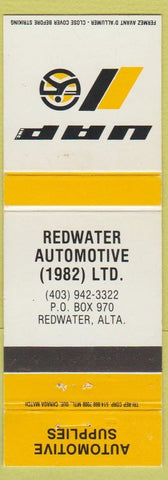 Matchbook Cover - UAP Auto Parts Redwater AB