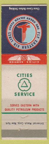 Matchbook Cover - Cities oil gas Eastern Air Lines
