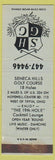 Matchbook Cover - Seneca Hills Golf Course Tiffin OH