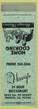 Matchbook Cover - Henry's Restaurant Fresno CA teal