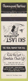 Matchbook Cover - Last Mountain Skiing Okanagan's Top View Kelowna BC