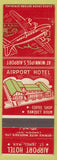 Matchbook Cover - Airport Hotel St James MB plane