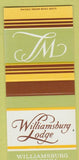 Matchbook Cover - Williamsburg Lodge VA SAMPLE