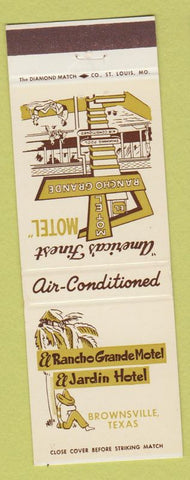 Matchbook Cover - El Rancho Grande Motel Jardin Hotel Brownsville TX