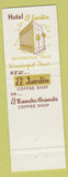 Matchbook Cover - El Rancho Grande Motel Jardin Hotel Brownsville TX