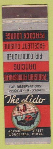 Matchbook Cover - The Lido Worcester MA Federal Deco