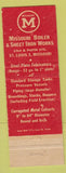 Matchbook Cover - Missouri Boiler and Sheet Iron Works St Louis MO