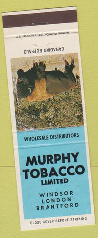 Matchbook Cover - Murphy Tobacco Limied Windsor London Brantford ON buffalo