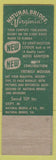 Matchbook Cover - Natural Bridge SVA tourism