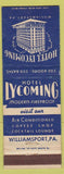 Matchbook Cover - Hotel Lycoming Williamsport PA