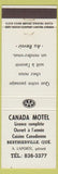 Matchbook Cover - Canada Motel Berthierville QC