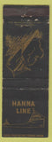 Matchbook Cover - Hanna Line Shipping freight
