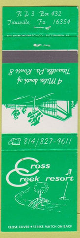 Matchbook Cover - Cross Creek Resort Titusville PA
