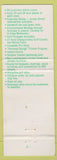 Matchbook Cover - Cross Creek Resort Titusville PA