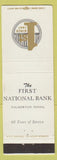 Matchbook Cover - First National Bank Palmerton PA