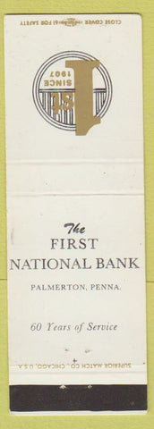 Matchbook Cover - First National Bank Palmerton PA